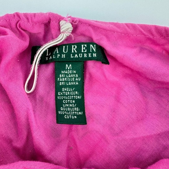 Lauren Ralph Lauren M Pink Paisley Tiered Cotton Flowy Women Maxi Skirt BOHO - Picture 7 of 10